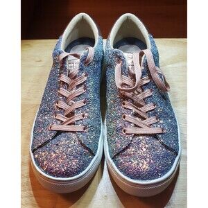 Skechers multi rose gold glitter sneakers sz 6.5 Preowned